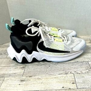 Nike Kids Sneakers in Black, White, and Yellow